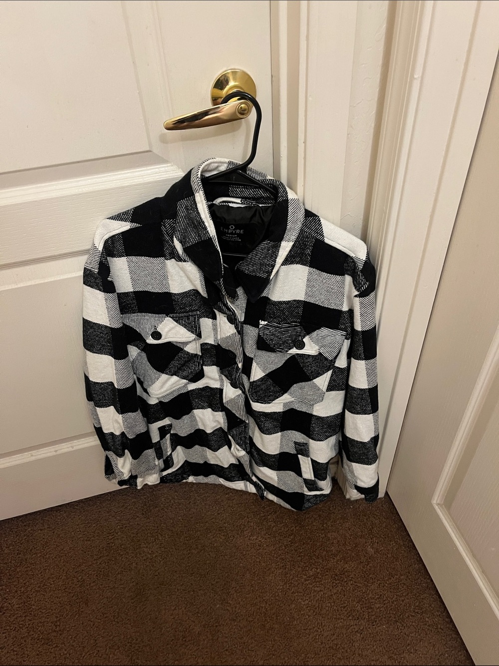 Empyre Black And White Flannel Jacket